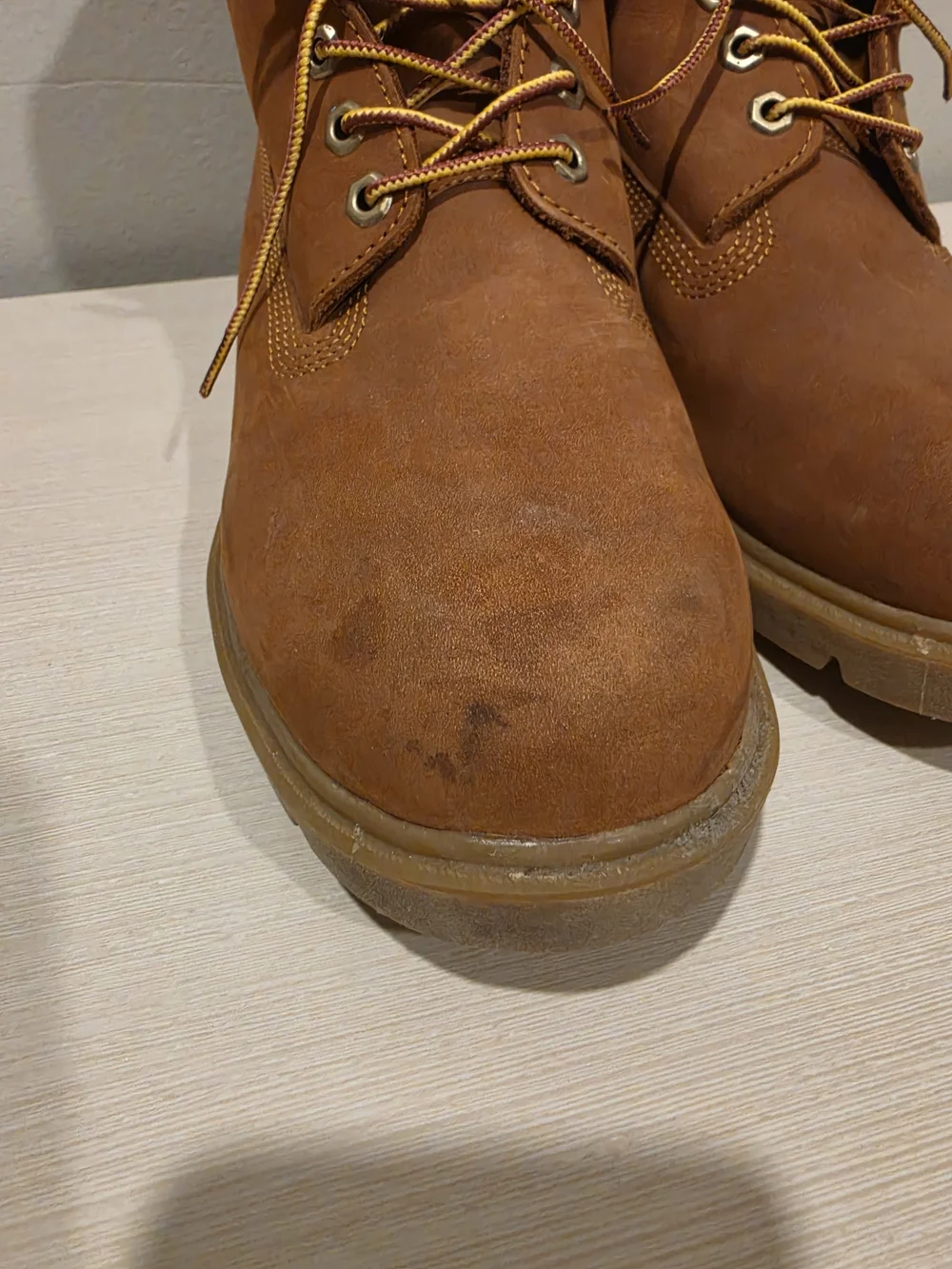 Timberland 6-Inch Waterproof Work Boots 19076 Rust Nubuck Leather Mens 10.5 M
